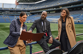 Financial Advisors in football stadium